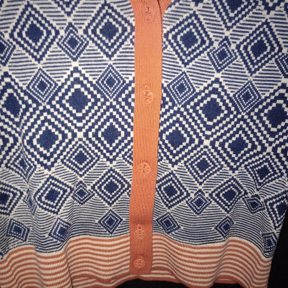 Tory Burch Geometric Pattern Cardigan Sweater Size XS - Picture 9 of 12